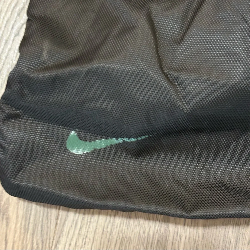 Nike Green Drawstring Gym Sack with White Swoosh Backpack Lightweight